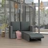 vidaXL Sofa Set Grey and dark grey PE rattan, powder-coated steel