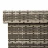 vidaXL Garden Storage Box Gray PE rattan, powder-coated steel
