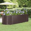 vidaXL Garden Raised Bed Brown Powder-coated steel Large Tough