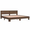 vidaXL Bed Frame Brown Oak Engineered Wood Double Durable Bed Frame