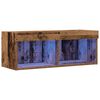 vidaXL TV Cabinet Set Wall-mounted Old wood 31.50 x 11.81 x 11.81 in
