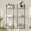 vidaXL Wall Shelf Set of 2 Gray Sonoma Engineered wood, Metal Medium