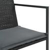 vidaXL Rattan Dining Set Black