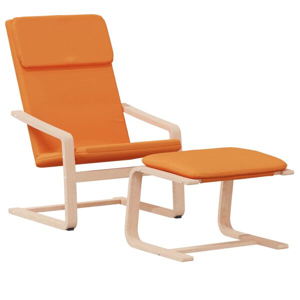 vidaXL Chill-Out Chair With Footstool Dark Yellow