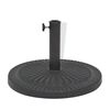 vidaXL Parasol Base Black Resin 30.9 lbs Decorative Inlays Round