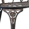 vidaXL Bistro Bench Bronze Cast Aluminum, Cast Iron Medium Sturdy