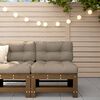 vidaXL Garden Middle Sofa Honey Brown Solid Pine Wood Standard Modular