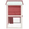 vidaXL Rabbit Hutch Red and white