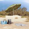 vidaXL Beach Parasol Green 206 x 206 x 212 cm Polyester and Metal