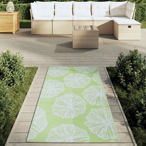 vidaXL Outdoor Carpet Green Polypropylene 31.5 x 59.1 in Reversible