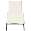 vidaXL Sun Lounger Black, Cream White