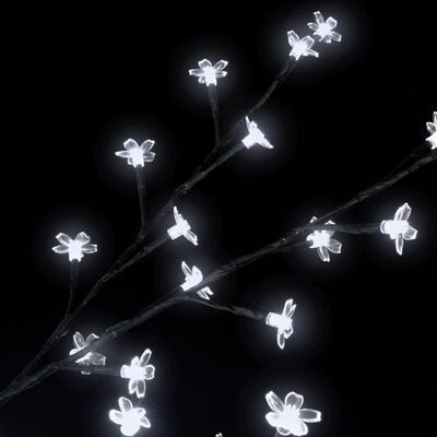 vidaXL Christmas Tree 220 LEDs Cold White Light Cherry Blossom 86.6"