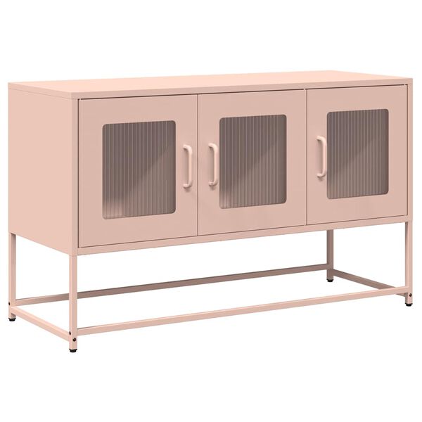 vidaXL TV Cabinet Pink Cold-rolled Steel Small TV Cabinet Rectangular