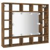 vidaXL Mirror Cabinet Smoked Oak Engineered wood, Glass Medium