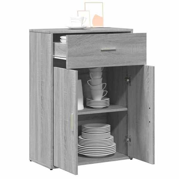 vidaXL Sideboard Grey Sonoma Engineered wood Medium Sideboard