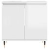 vidaXL Bathroom Cabinet Glossy White Engineered Wood, Metal Medium