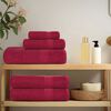 vidaXL Towel Set Burgundy 100% Cotton Guest, Hand, Shower Towel Set