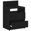 vidaXL Bedside Cabinet Black Engineered wood Medium Bedside Cabinet