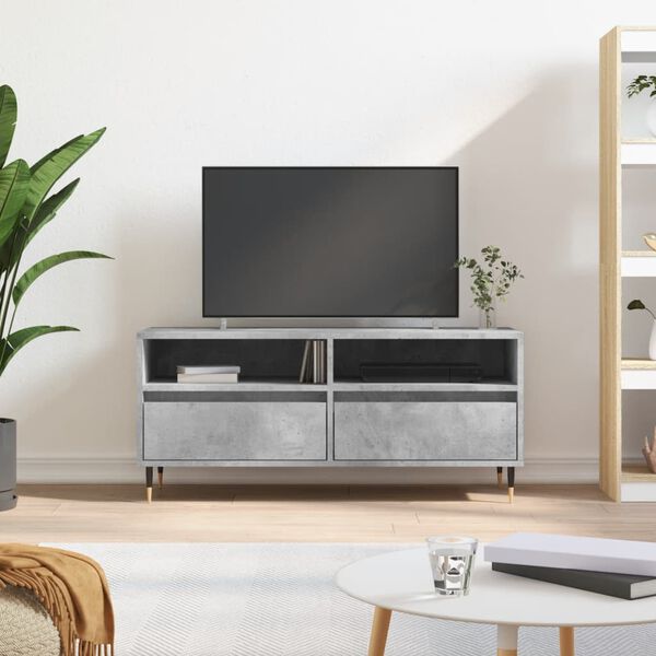 vidaXL TV Cabinet Concrete Grey Engineered Wood Medium TV Cabinet