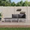 vidaXL Garden Lounge Set White, Dark Grey