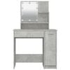 vidaXL Dressing Table Concrete grey Engineered wood, acrylic Standard