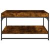 vidaXL Coffee Table Smoked Oak Engineered Wood Medium Adjustable Feet