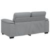 vidaXL 2-seater Sofa Light grey Polyester fabric, metal, plywood, solid wood