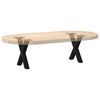 vidaXL Coffee Table Leg Set of 2 Black Powder-coated steel