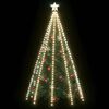 vidaXL Tree Light Cold White, Dark Green PVC Suitable for 13.1ft trees