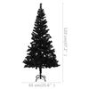 vidaXL Artificial Christmas Tree Black PVC 47.2 in