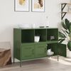 vidaXL Sideboard Olive green Cold-rolled steel Medium Adjustable Feet