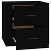 vidaXL Bedside Cabinet Black Engineered Wood 19.7x15.4x18.5 in