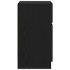 vidaXL Bedside Cabinet Black Engineered wood Standard Bedside Cabinet