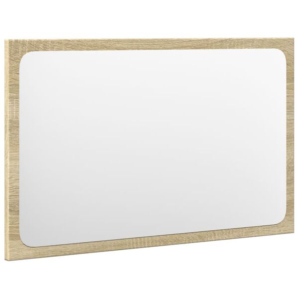 vidaXL Bathroom Furniture Set Sonoma Oak Engineered Wood, Glass