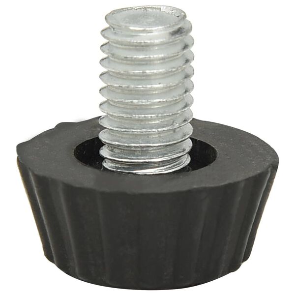 vidaXL Furniture Foot Black Plastic, Steel M8 x 0.4 in Adjustable Feet
