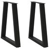 vidaXL Coffee Table Leg Set of 2 Black Steel 19.7 x 28.3 in