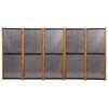 vidaXL 5-Panel Room Divider Black 137.8"x70.9"