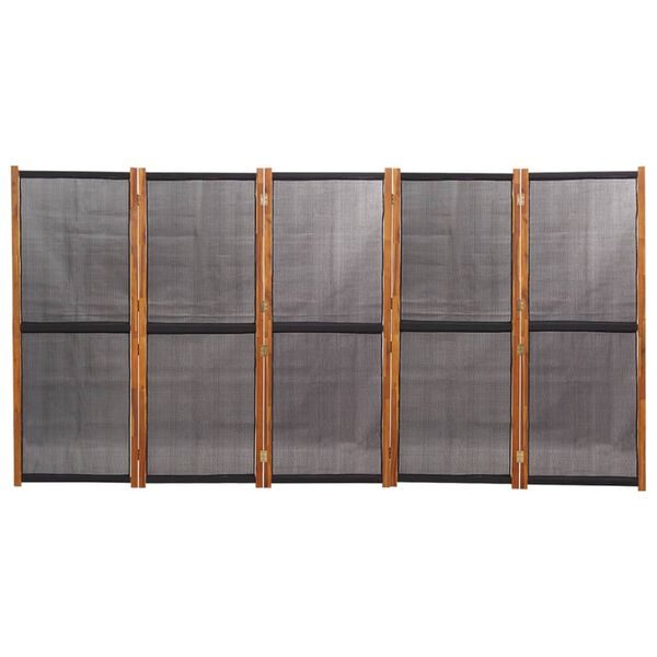 vidaXL 5-Panel Room Divider Black 137.8"x70.9"