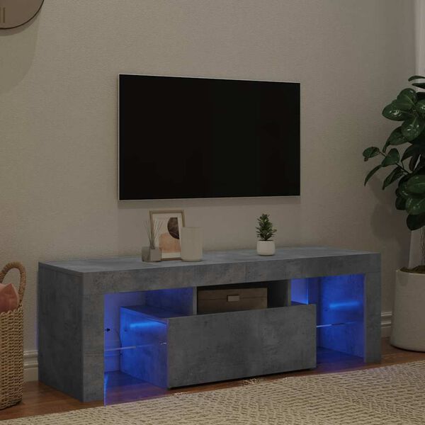 vidaXL TV Cabinet TV Cabinet Rectangular Modern LED Light Cabinet