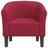 vidaXL Tub Chair Wine Red Velvet, Pinewood, Plywood, Foam Medium