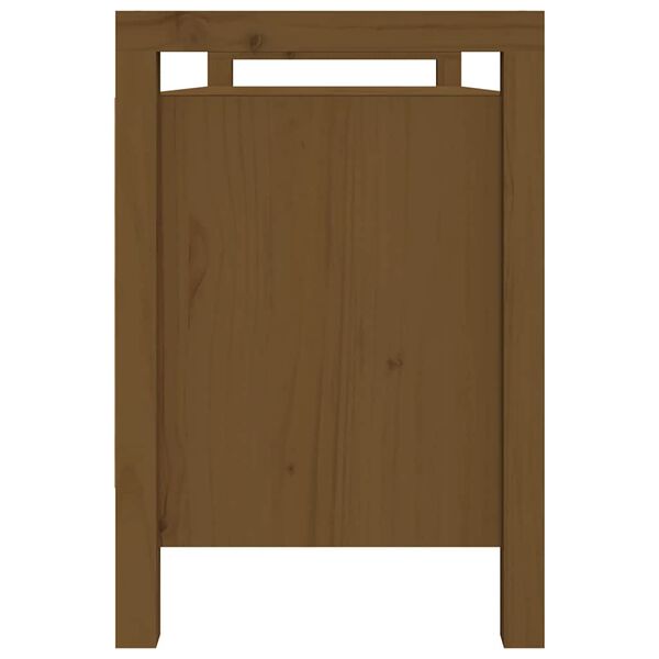 vidaXL Hall Bench Honey Brown Solid Pine Wood Medium Hall Bench