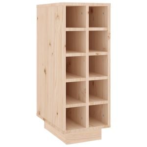 vidaXL Wine Cabinet 9.1x13.4x24.0" Solid Wood Pine
