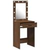 vidaXL Dressing Table Brown Oak 50 x 41 x 135 cm Engineered wood