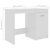 vidaXL Desk High gloss white Engineered wood 39.4x19.7x29.9 in Desk