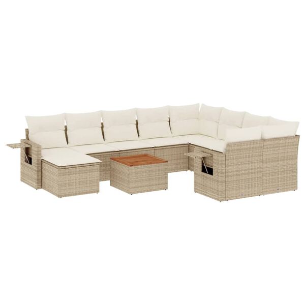 vidaXL Garden Sofa Set Beige, Cream