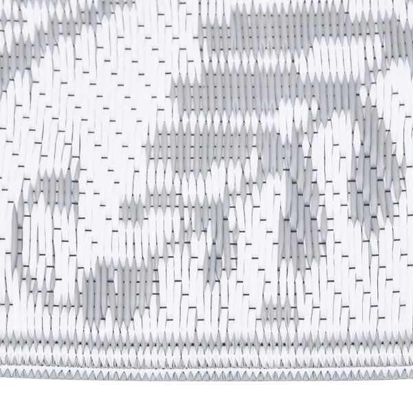 vidaXL Outdoor Rug Light Grey Polypropylene (PP) 55.1 in x 78.7 in