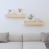 vidaXL Wall Shelf Natural Wood Solid Pine Wood 19.7 in x 4.7 in x 3.5 in