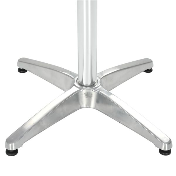 vidaXL Garden Table Silver Aluminum, MDF board, Stainless steel Medium