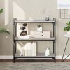 vidaXL Bookcase Gray Sonoma Engineered Wood, Metal Medium