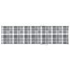 vidaXL Sun Lounger Set of 2 Teak Wood with Grey Check Pattern Cushion